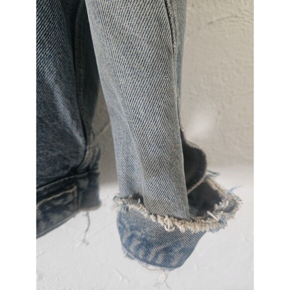 Levi Strauss Signature Jean Denim Tattered Jacket Size L - Picture 7 of 9